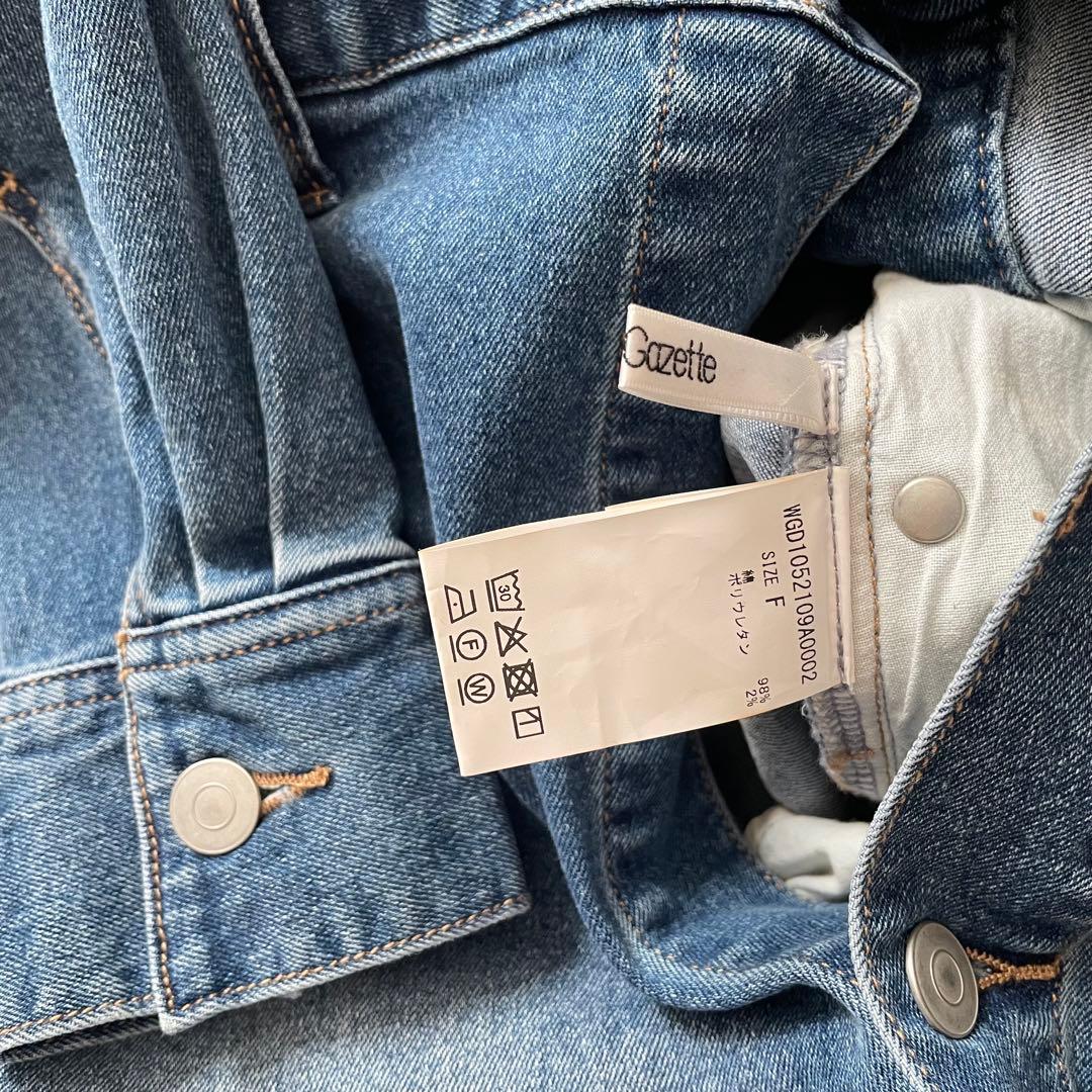 【美品】2025AW WhimGazette ストレッチデニムワンピース　ブルー