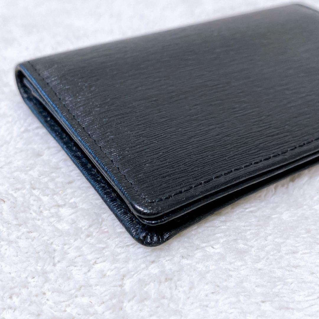 美品　PORTER　カレント　カードケース　名刺入れ　ブラック　黒　レザー　牛革