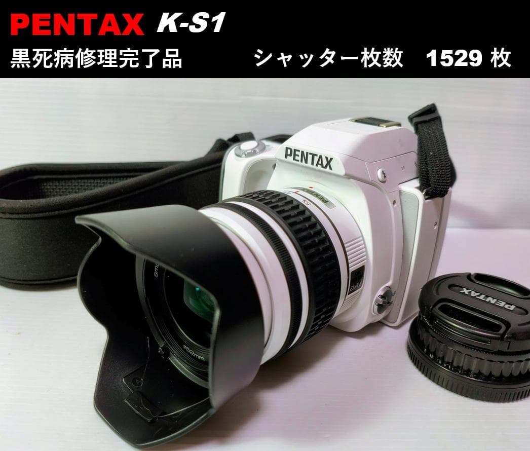 【黒死病修理済】PENTAX K-S1 + 18-55 + 汎用充電器・バッテリ