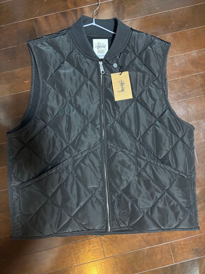 Stussy キルティングベスト DIAMOND QUILTED VEST xl