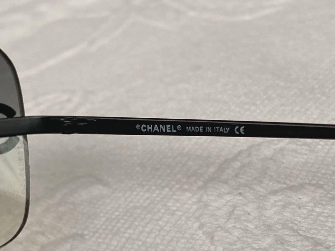 CHANEL シャネル リムレスサングラス ココマーク ラインストーン
