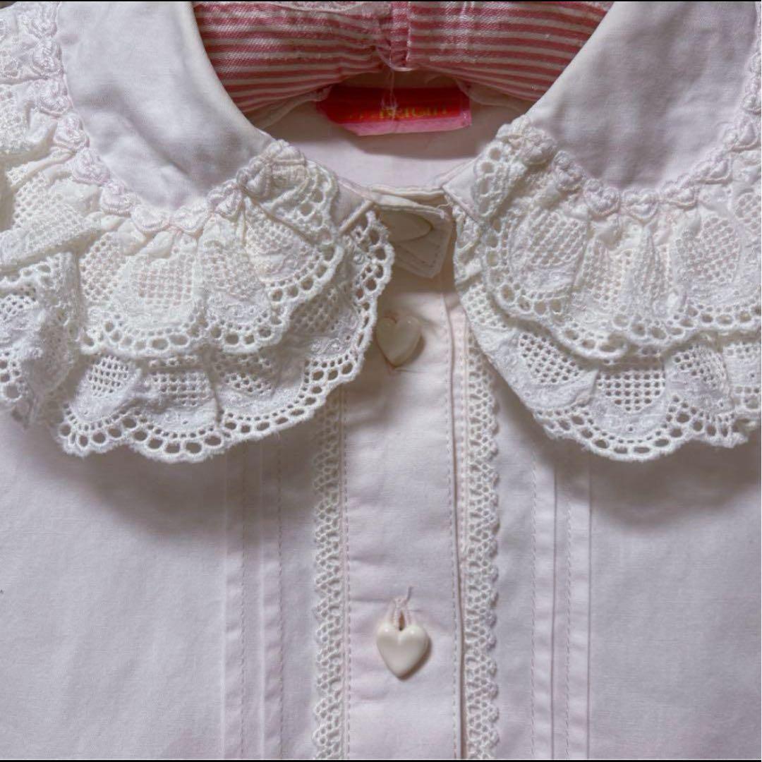 s*す様 BABY ベイビー 長袖ブラウス 薄ピンク