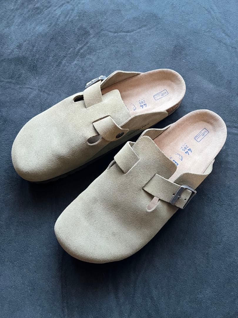 美品 Birkenstock ボストン スエードレザー トープ44(28.5㎝)