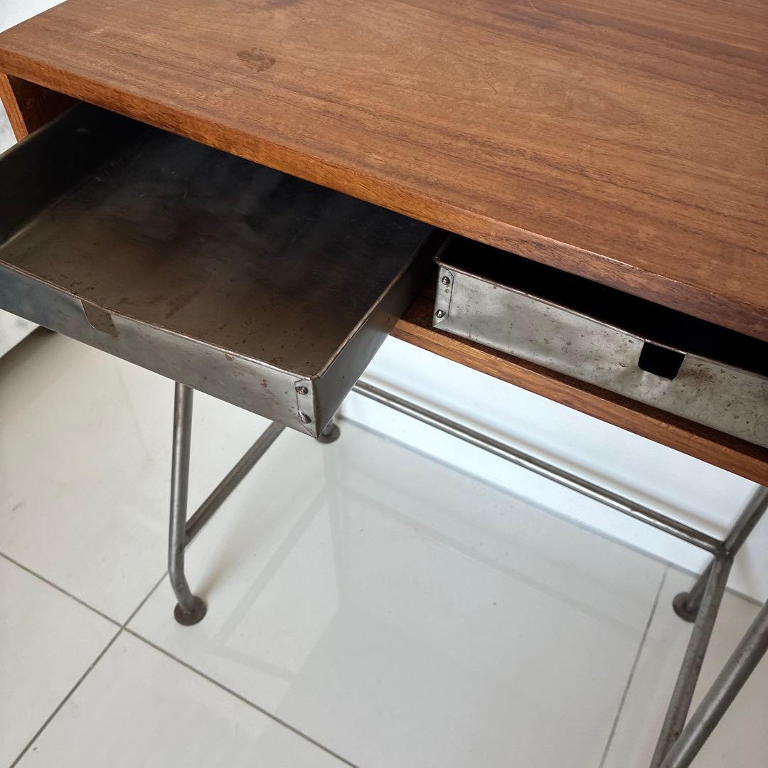 チーク材 無垢材 ヴィンテージデスク / 作業台 / コンソールテーブル