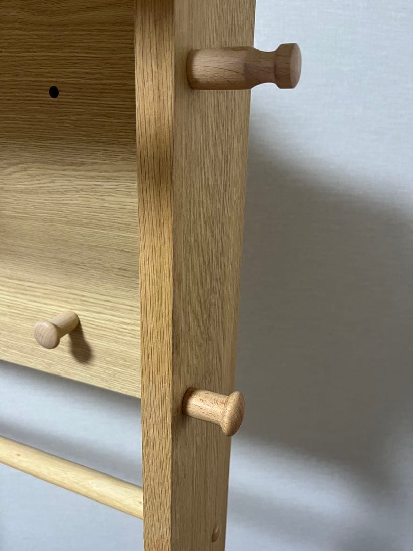 【Taroさま専用！】カリモクナチュラルウッド ハンガーラック 上部フック付き】