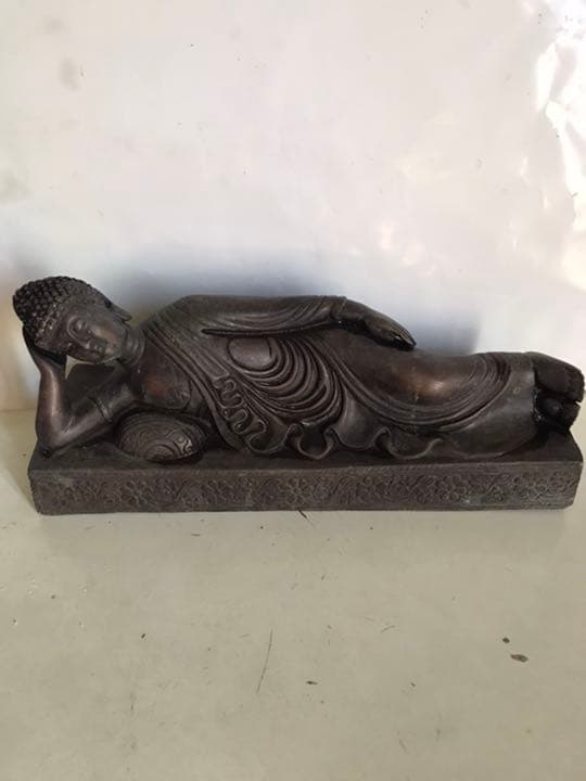 大日如來仏像，釋加寝仏風水，古銅製置物，長29.5cm，重3600克