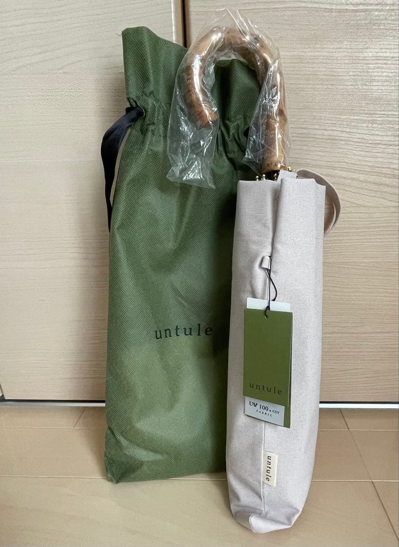 untule 2段 EASY 折りたたみ日傘　シャンブレー ピンク