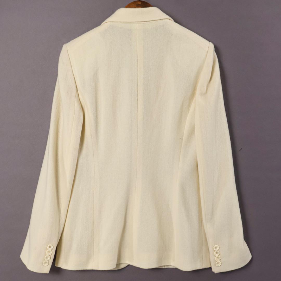 H4575◾️ポロラルフローレン　１釦ウールジャケット　アイボリー　Y2K