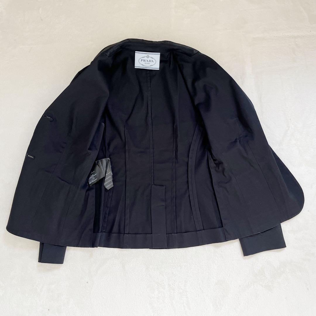 PRADA プラダ テーラードジャケット　黒　無地　レディース　40 M相当