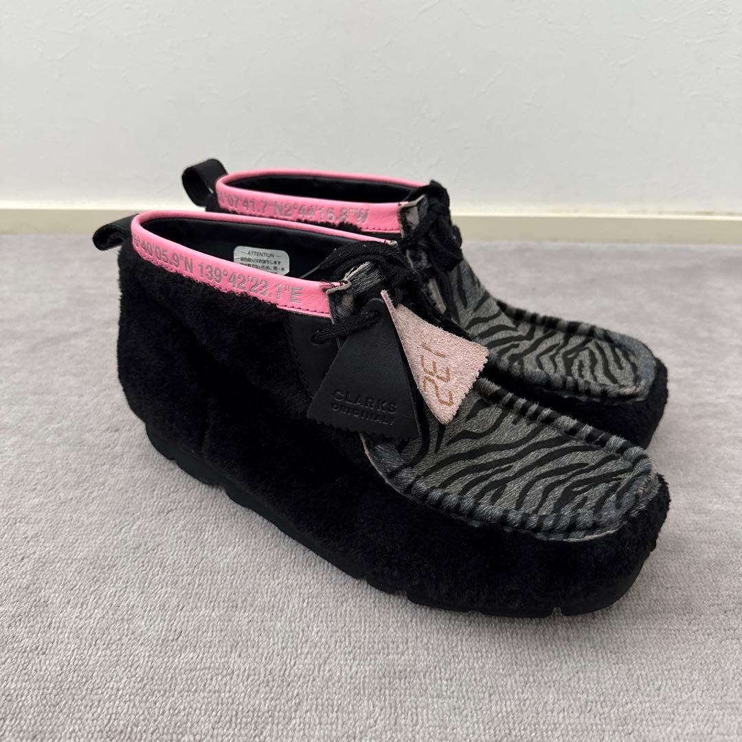 Clarks×atmos クラークス　アトモス　ワラビーブーツ　ムートン　ハラコ