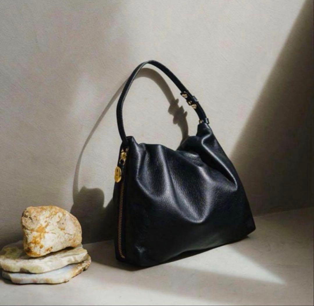 russet gemeil レザーワンハンドルバッグ ショルダー 黒