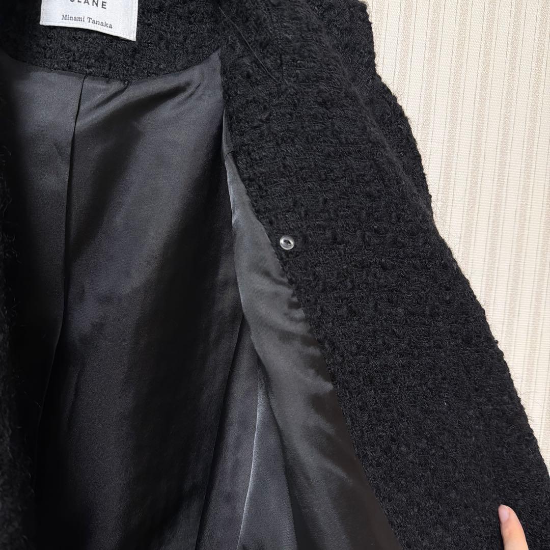 MINAMI TANAKA×CLANE OVER TWEED COATブラック0