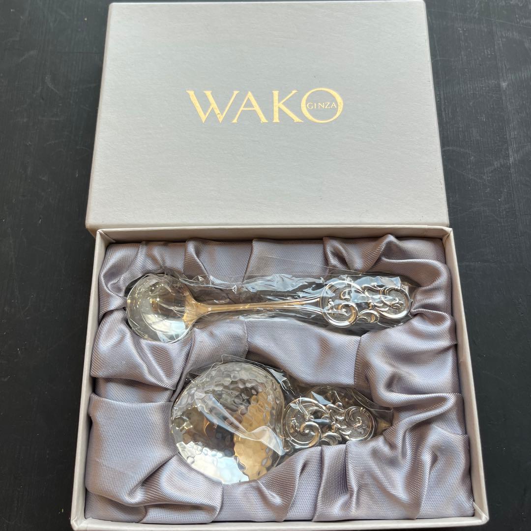 未使用品 純銀 スプーン ティーシャベル WAKO スターリングシルバー950