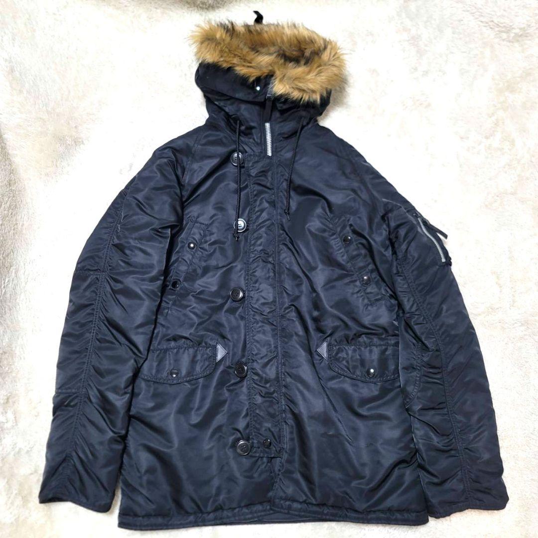 美品 アルファインダストリーズ N-3B フライトジャケット XL ブラック