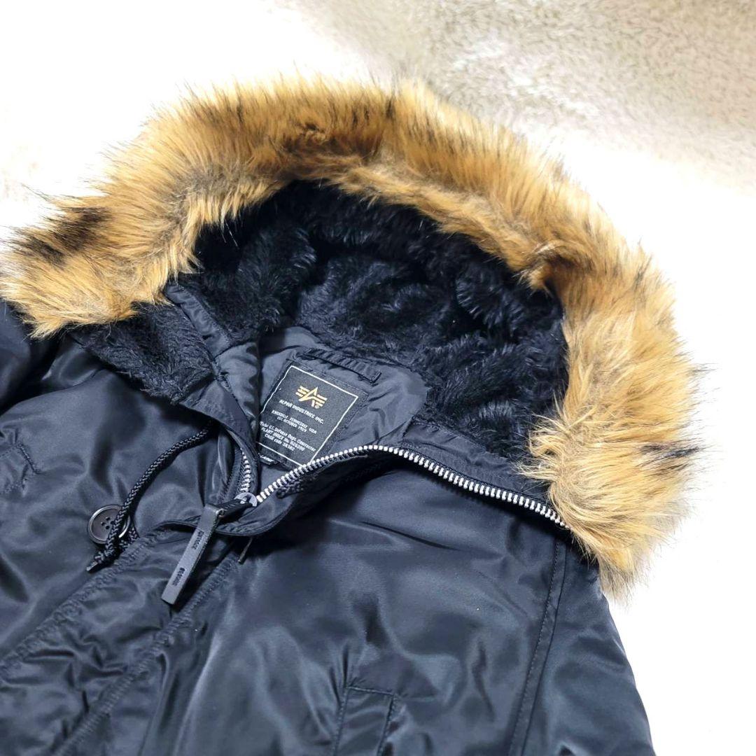 美品 アルファインダストリーズ N-3B フライトジャケット XL ブラック