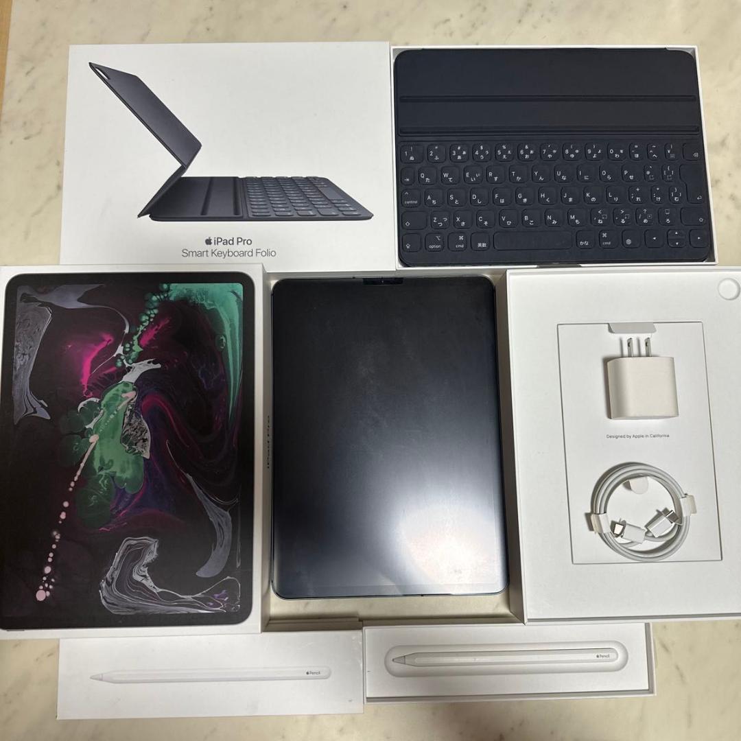 iPad Pro + アップルペンシル2 スマートキーボード 保護ケース　セット