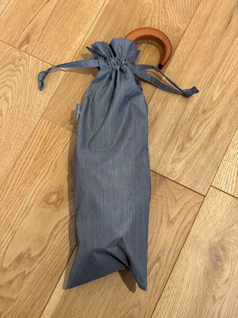 サンバリア100 2段折　フリル　フロスト　グレー　木曲がり手元