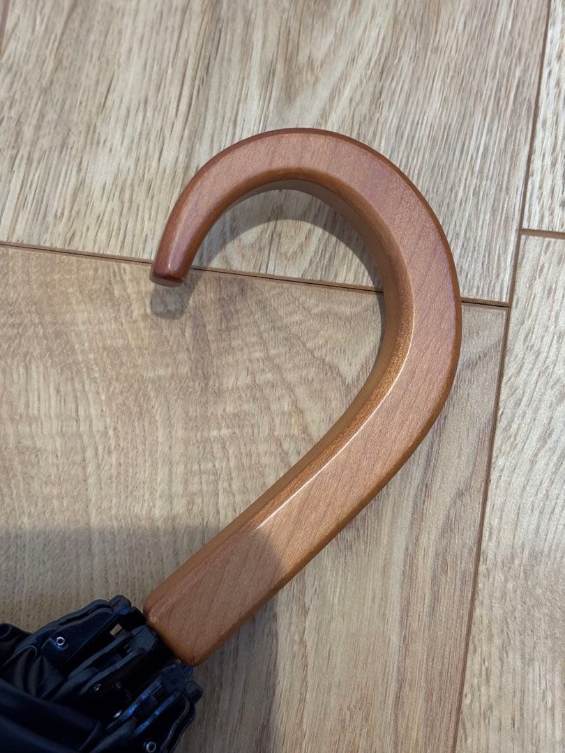 サンバリア100 2段折　フリル　フロスト　グレー　木曲がり手元