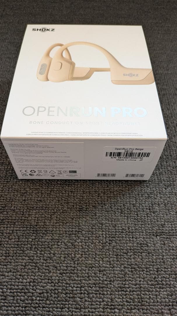 shokz (ショックス) OpenRun Pro 骨伝導イヤホン ベージュ