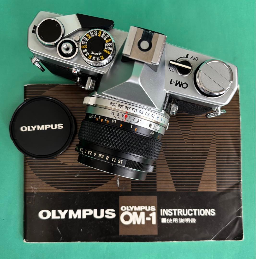 ★ OLYMPUS OM-1 (使用説明書付)+ ★ 標準レンズ 50mm