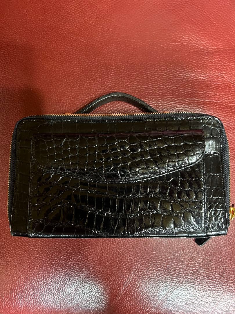 クロコダイル ミニセカンドバック 未使用に近い