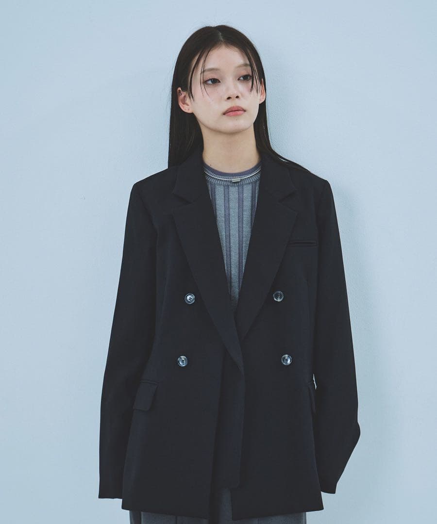 新品タグ付 UNITED TOKYO レイヤードカラーテーラードジャケット 黒