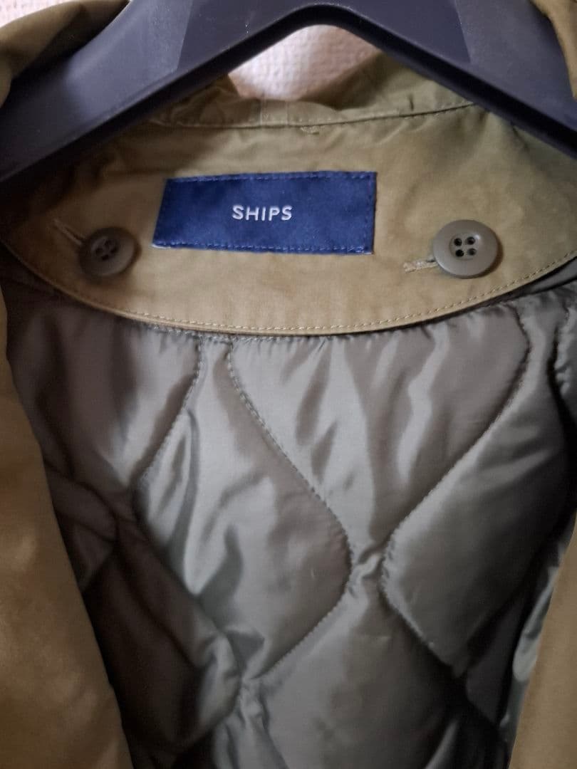 SHIPS モッズコート ファー付きカーキ