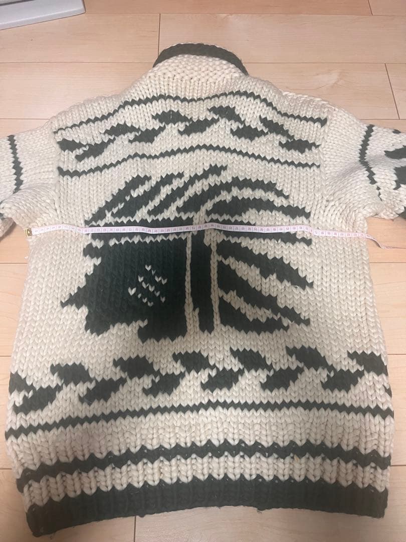 【古着】FAB ニット　カウチン　アイボリー