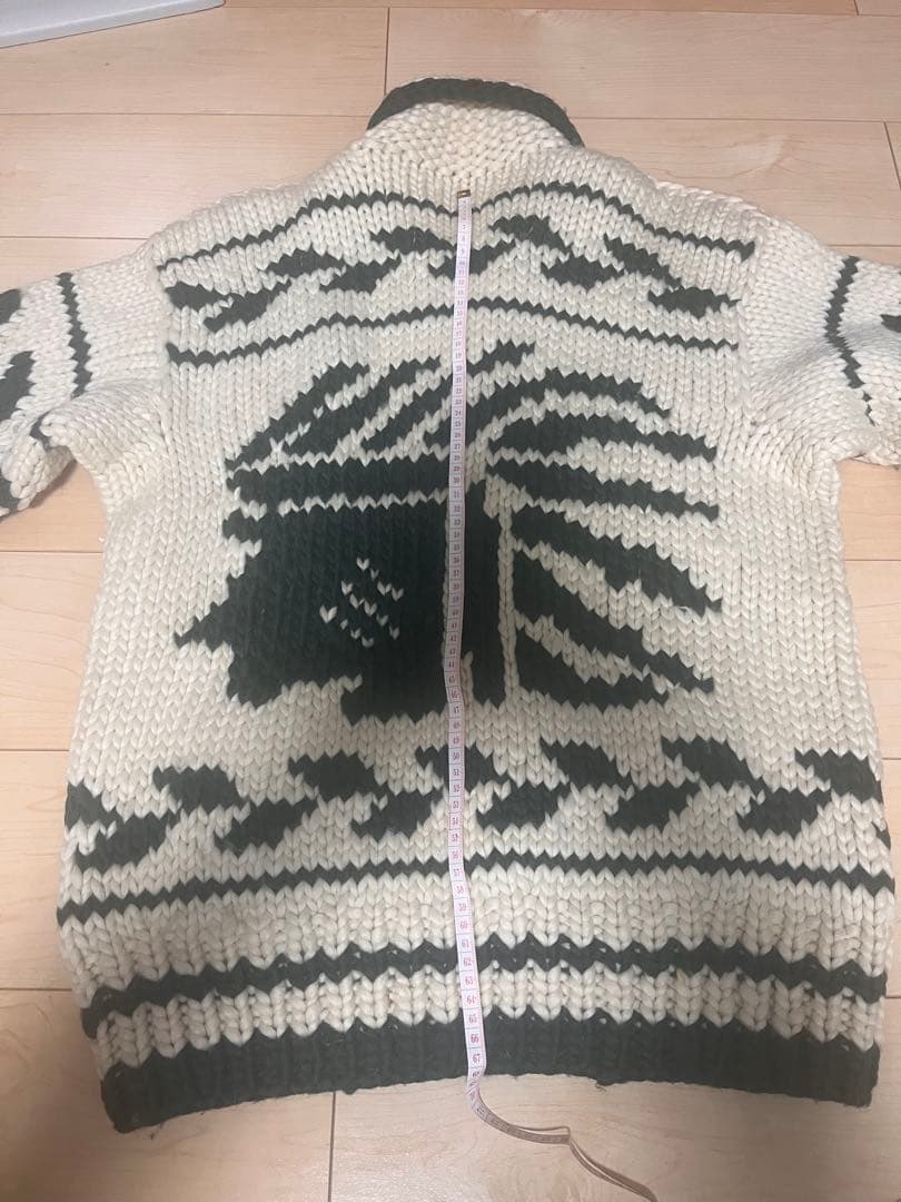 【古着】FAB ニット　カウチン　アイボリー