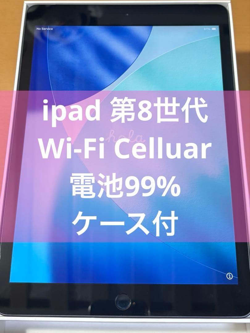 Apple ipad 第8世代 Wi-Fi Celluar 電池99% ケース付
