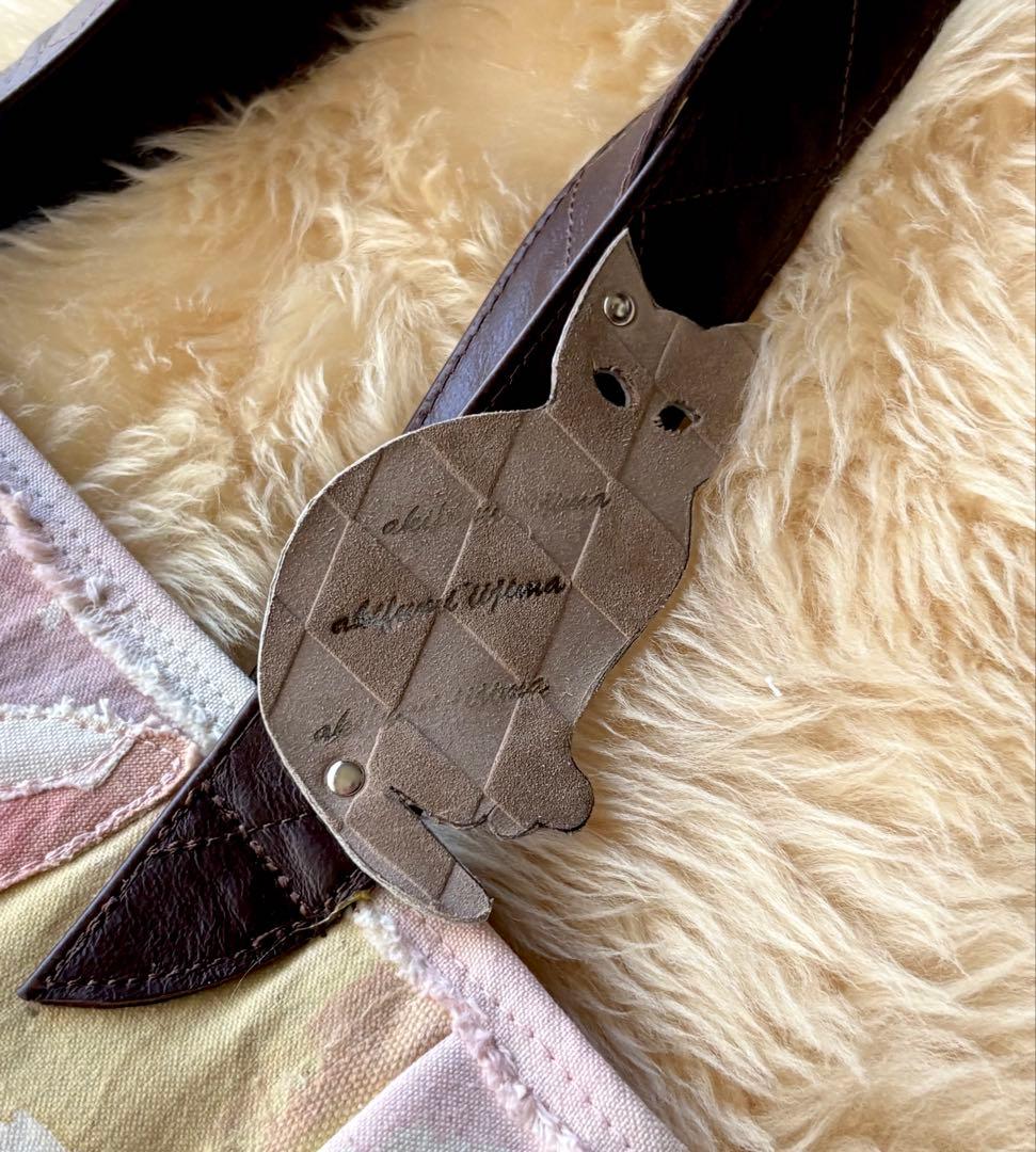 (手づくり)\"エンジェル茶トラ\"ねこのトートバッグ刺繍切り絵帆布ネコ