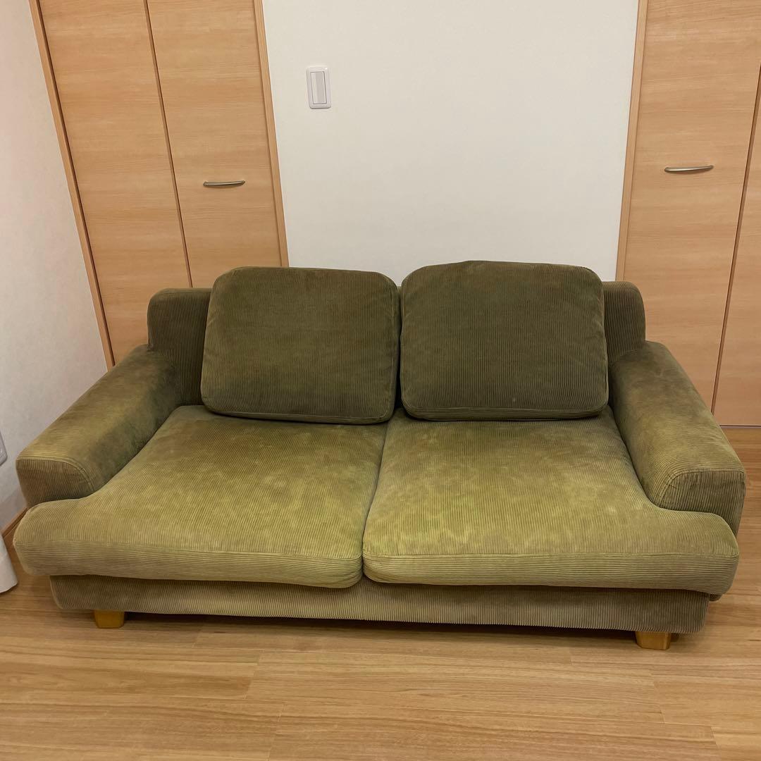 【送料込み】unicoソファ2.5シーター（カーキ）GREIGグレイグ　ウニコ