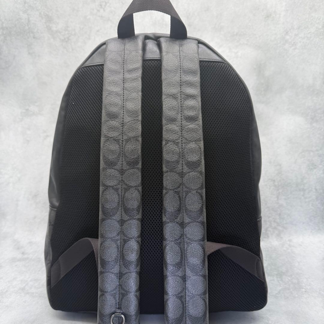 COACH コーチ リュック PVC ブラック シグネチャー チャールズ 大容量