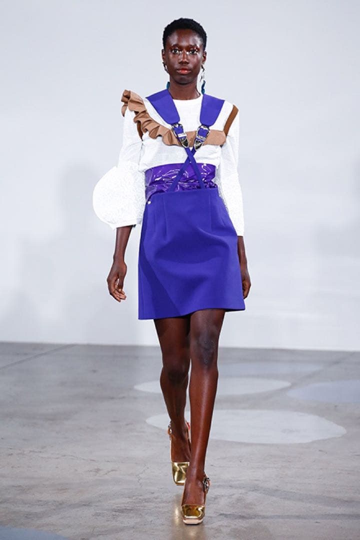 TOGA / 2017SS ブラックミニスカート サスペンダー付き