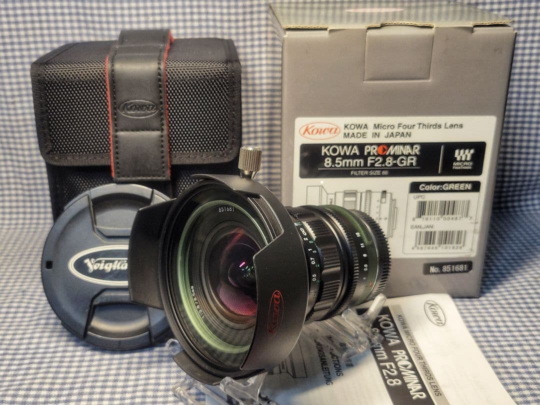 【美品】 Kowa Prominar 8.5mm f2.8 (フィルター付属)