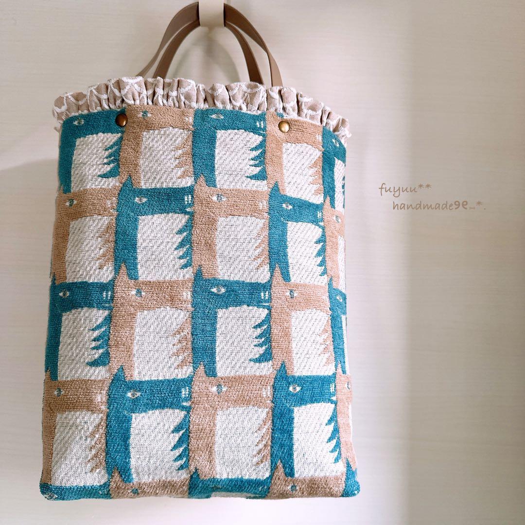 ハンドメイド☆フリルのトートバッグ ミナペルホネン thoroughbred