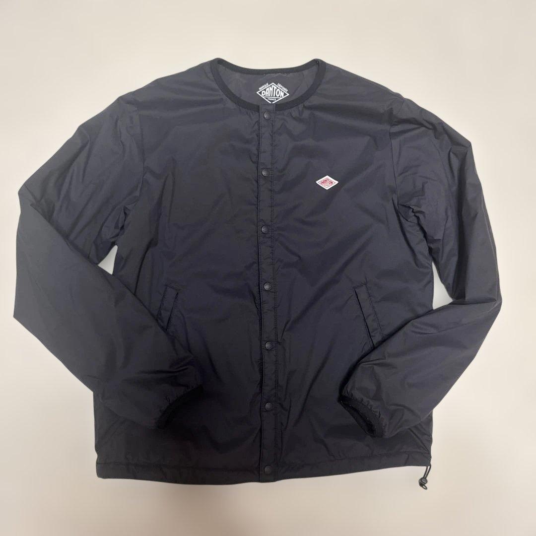 DANTON ノーカラージャケット S インサレーションジャケット　ブラック　黒