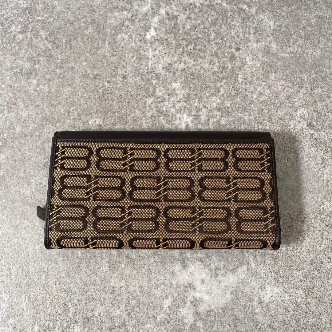 新品未使用　バレンシアガ　長財布　BBロゴ　モノグラム　キャンバス　レザー