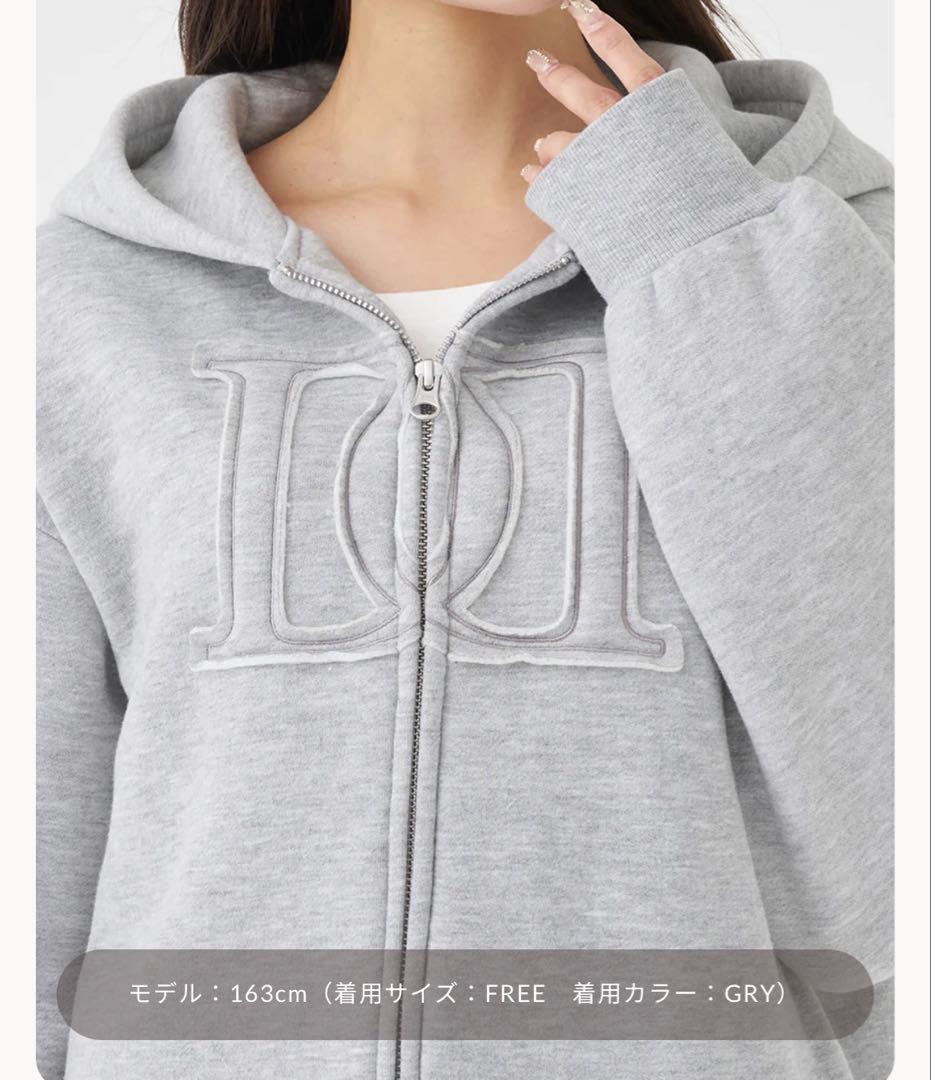 Darich アップリケDDロゴパーカー GRY