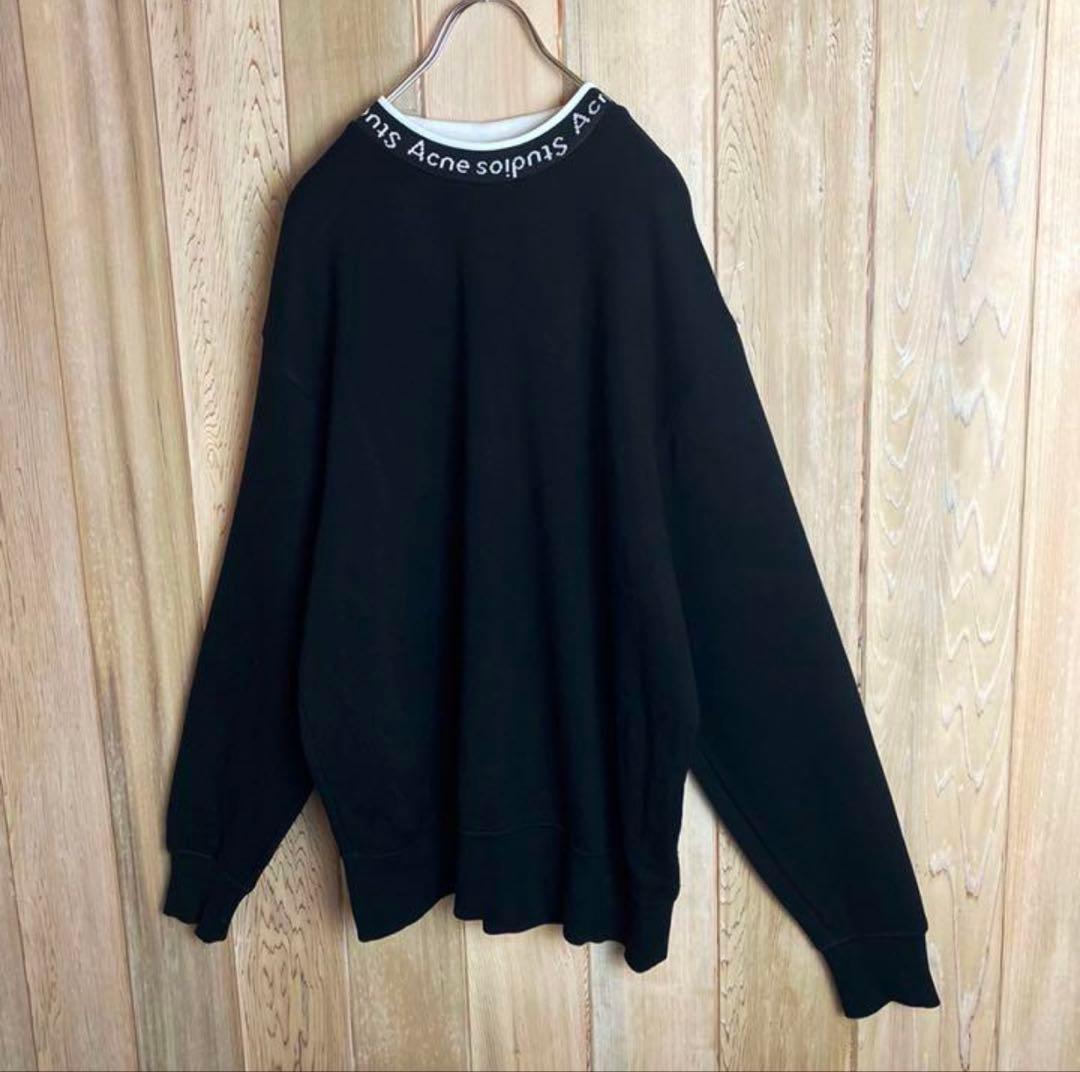 【人気Lサイズ】アクネストゥディオス☆首元ロゴ入りモックネックスウェット 即完売