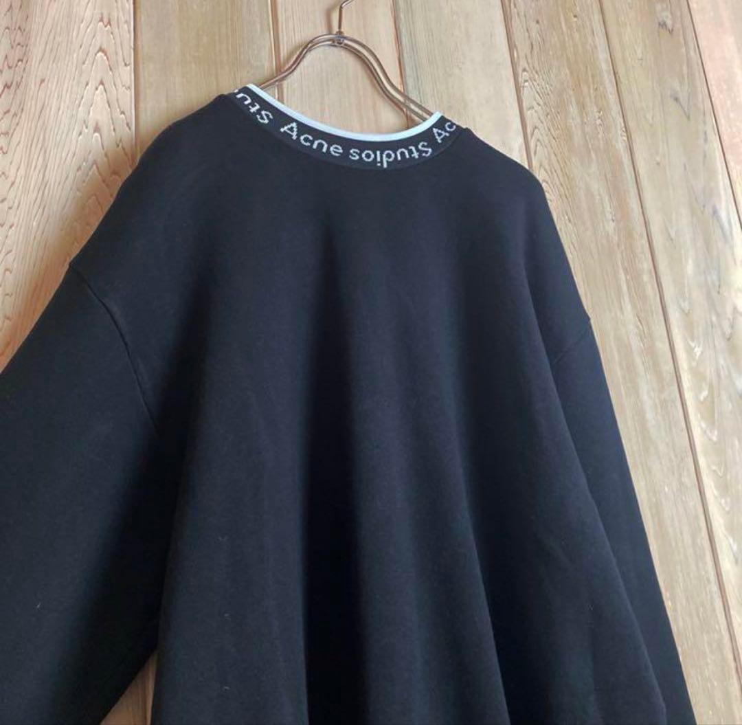 【人気Lサイズ】アクネストゥディオス☆首元ロゴ入りモックネックスウェット 即完売