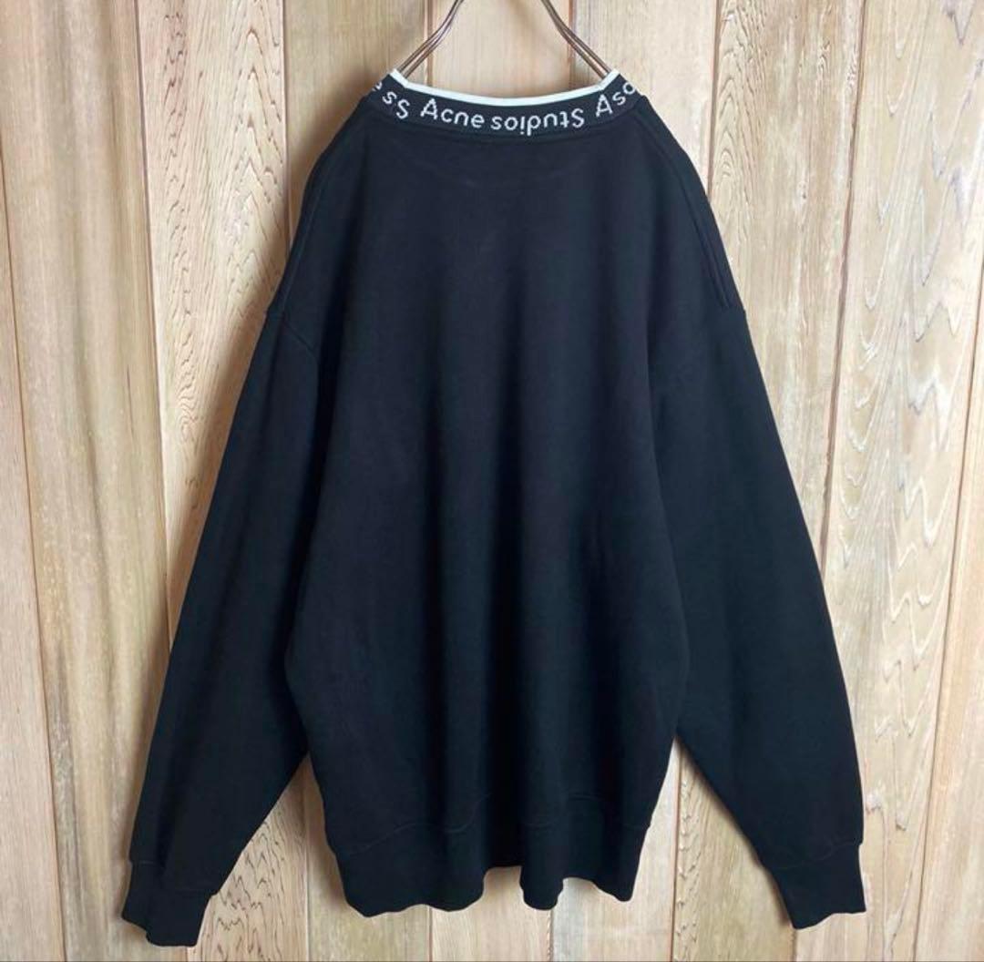 【人気Lサイズ】アクネストゥディオス☆首元ロゴ入りモックネックスウェット 即完売