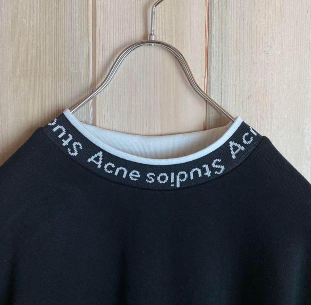 【人気Lサイズ】アクネストゥディオス☆首元ロゴ入りモックネックスウェット 即完売