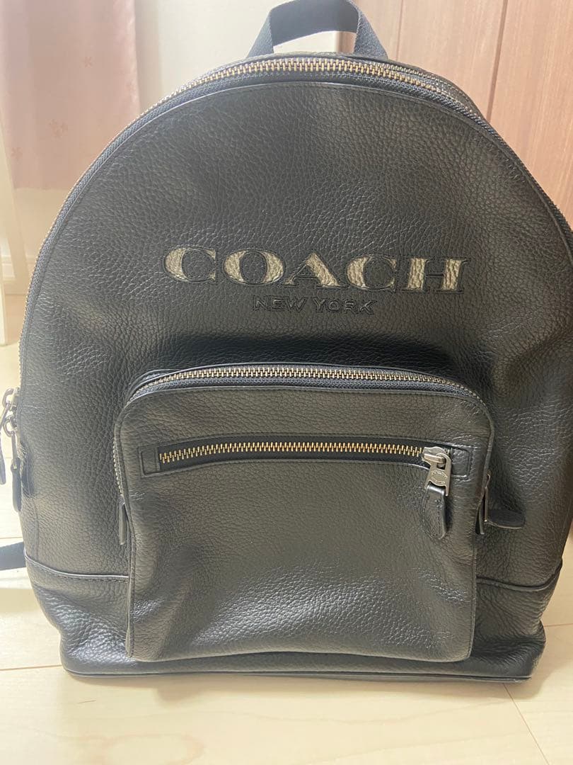 限定値下【美品】COACH 本革レザー ブラック バックパック日常〜ビジネス使い
