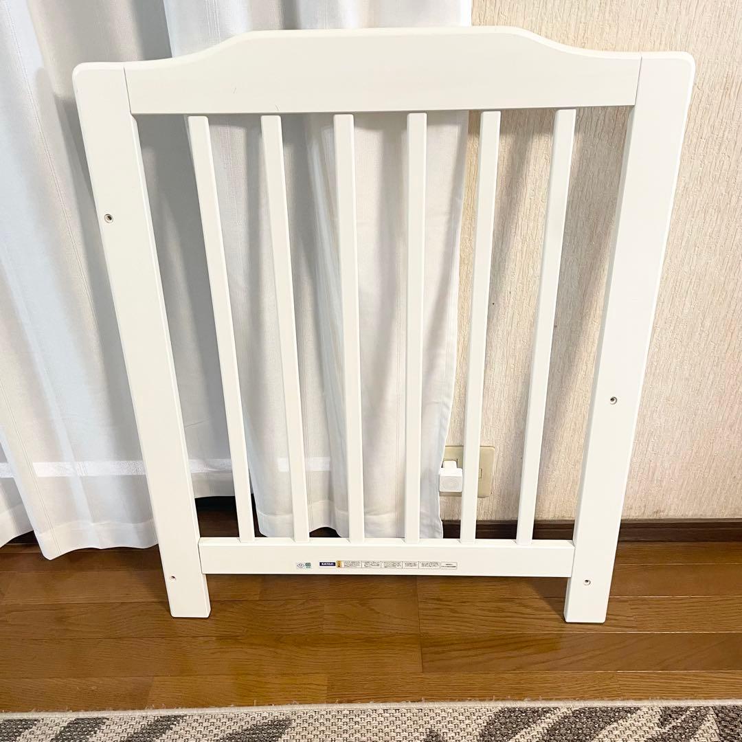 【美品】KATOJI ベビーベッド タチベッド ハイタイプ ホワイト