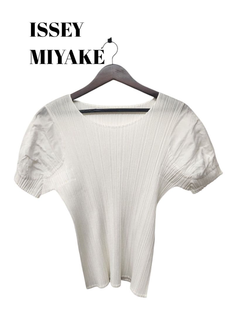 79084　PLEATSPLEASE　肩デザイン　半袖カットソー