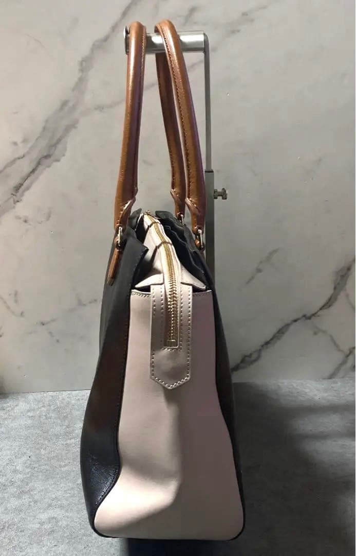 ポールスミス★カラーブロック　レザートートバッグ美品肩掛け可★バイカラー