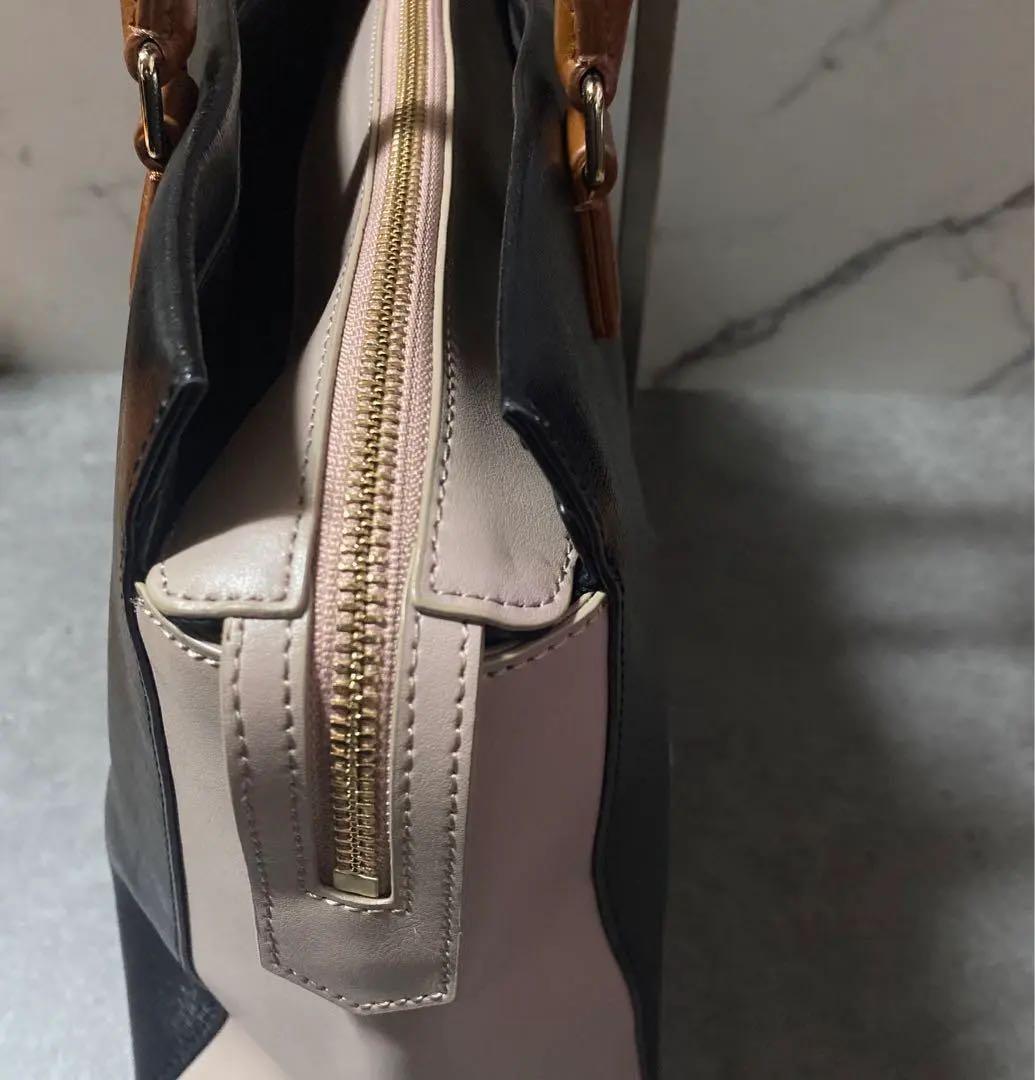 ポールスミス★カラーブロック　レザートートバッグ美品肩掛け可★バイカラー