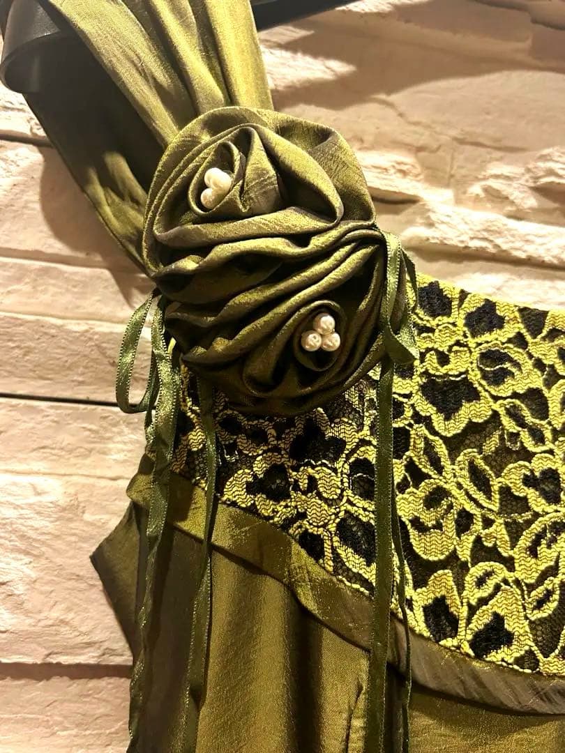 ゆめりすと ドレス 160 オリーブグリーン