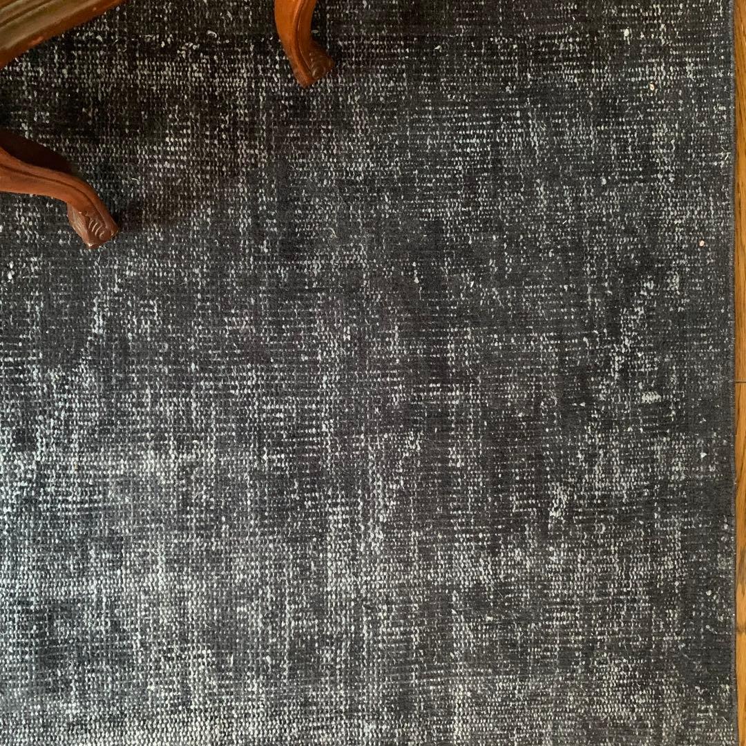 Mom　大判　トルコヴィンテージラグ　ネイビーブラック245×147